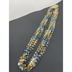 Whispers Handmade Ribbon Scarf Golden Skies Double Loop.